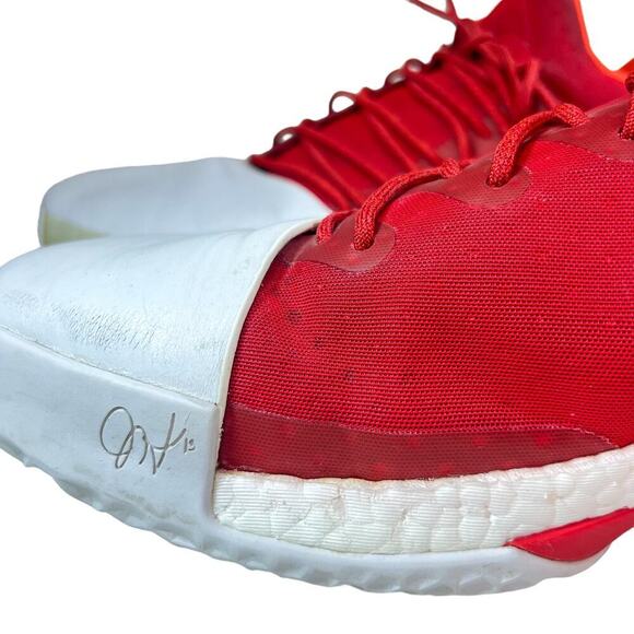 Adidas Harden Vol. 1 Scarlet/White Basketball Sneakers Size 10.5 - Picture 3 of 6